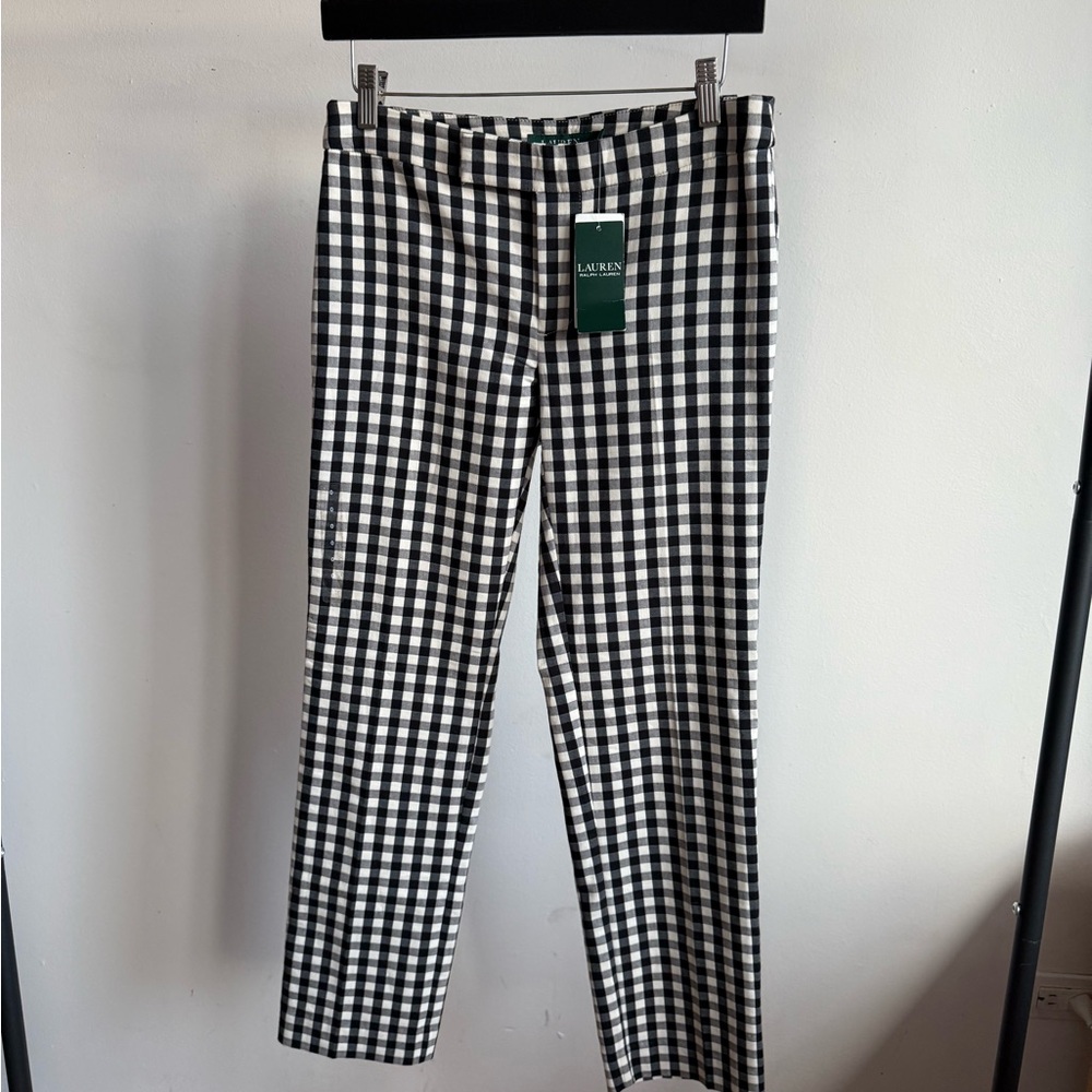 Ralph Lauren Black and White Checkered Chinos
